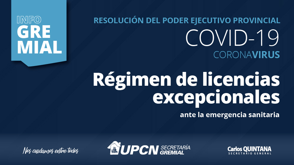 Régimen de licencias excepcionales para agentes del Sector Público Provincial