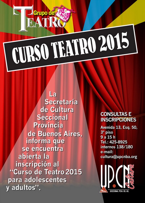 Inscripción abierta para curso de Teatro para adolescentes y adultos