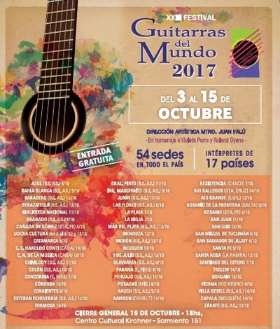 UPCN invita a presenciar el XXIII° Festival Guitarras del Mundo