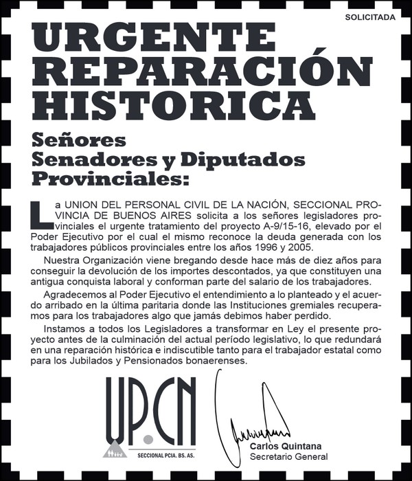 Deuda con los trabajadores públicos provinciales: urgente reparación histórica