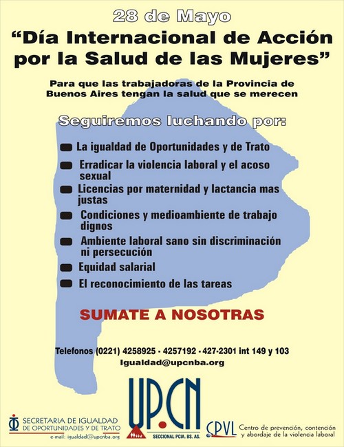 28 de Mayo: Día Internacional de Acción por la Salud de las Mujeres