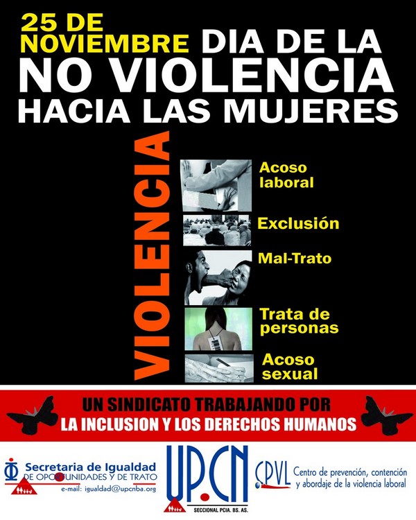 25 de Noviembre: Día de la No Violencia hacia las Mujeres