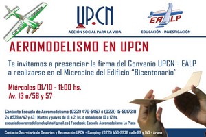 UPCN  firmará un importante convenio con la Escuela de Aeromodelismo de La Plata