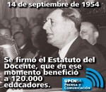 14 de Septiembre de 1954: Estatuto del Docente