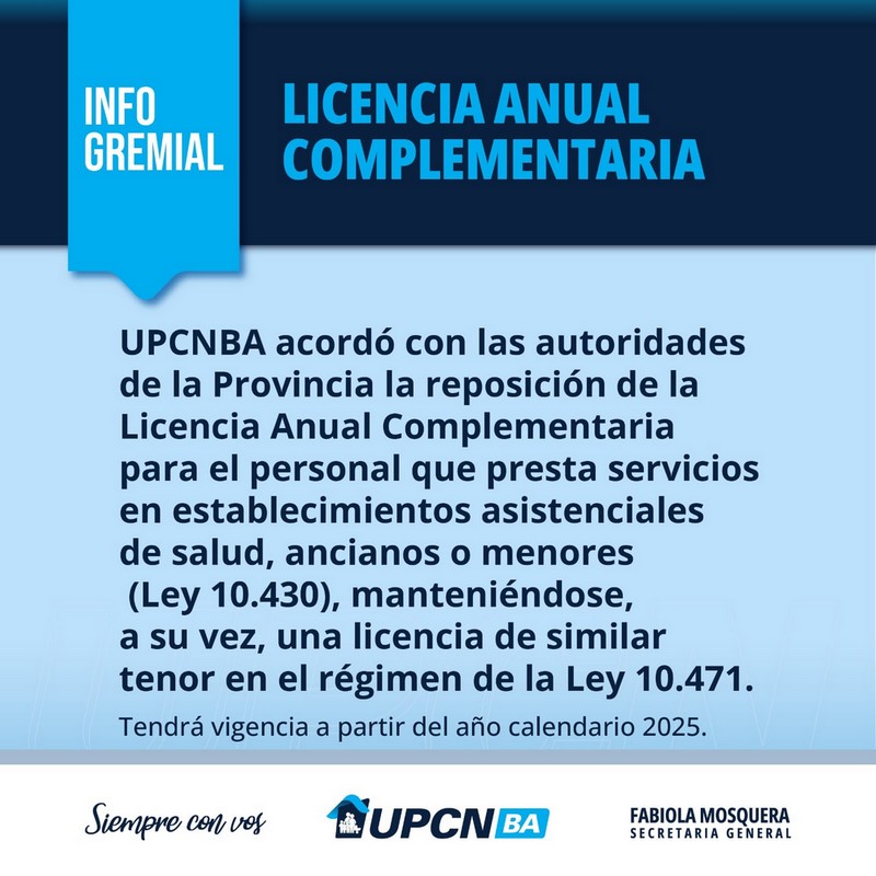 UPCNBA acordó con el Gobierno provincial la creación de la Licencia para Tratamiento Terapéutico por Patologías Crónicas