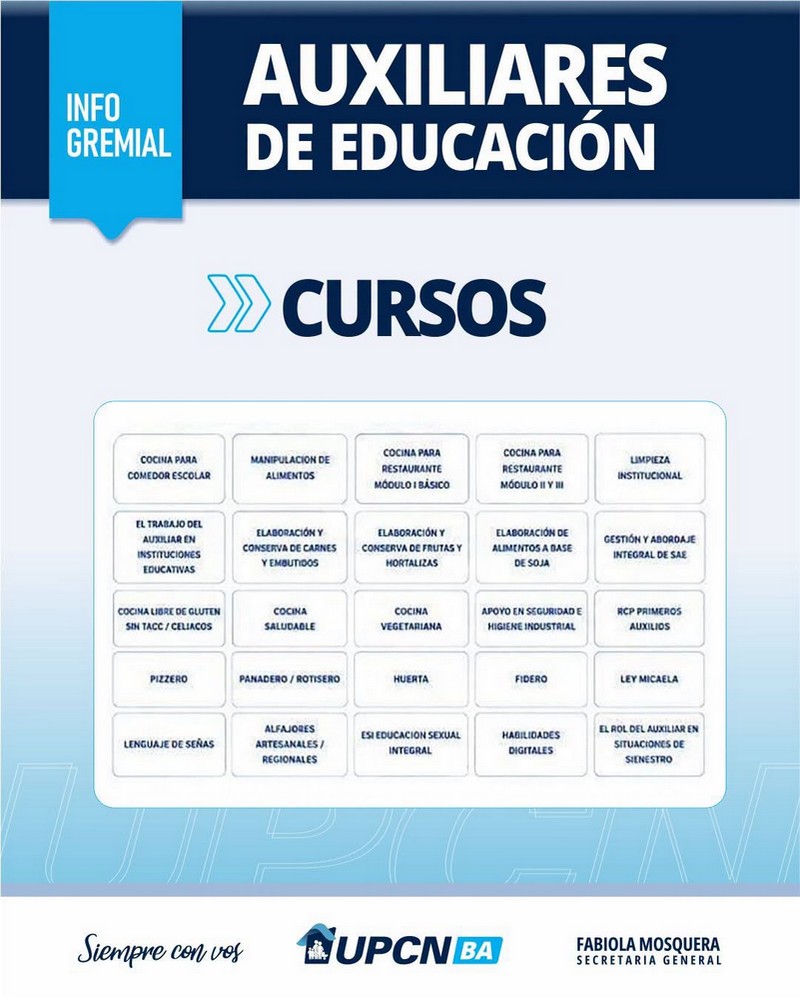 Auxiliares de educación: inscripción y reinscripción 2027 a partir del 1° de agosto