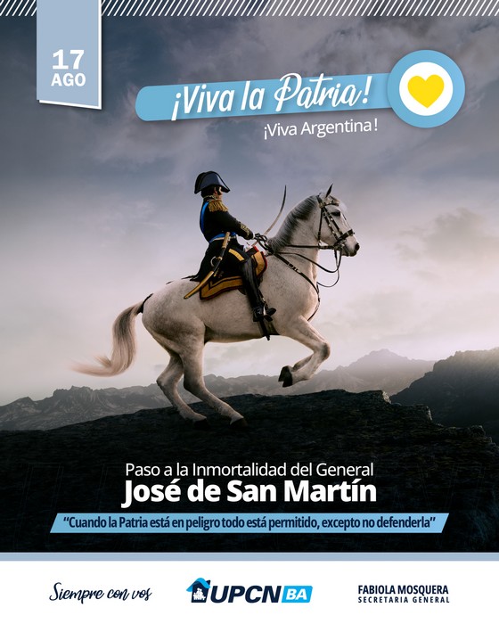 17 de Agosto: Paso a la Inmortalidad del General San Martín 2026