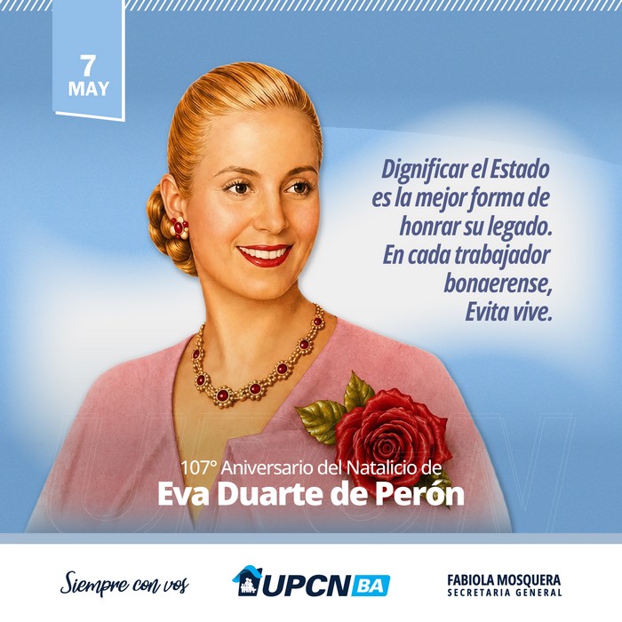 7 de Mayo: Natalicio de Eva Perón