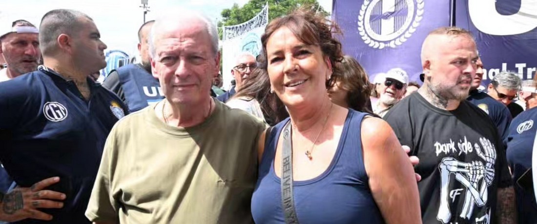 Movilización en rechazo a la reforma laboral del gobierno de Javier Milei: Andrés Rodríguez y Fabiola Mosquera encabezaron la columna de UPCN