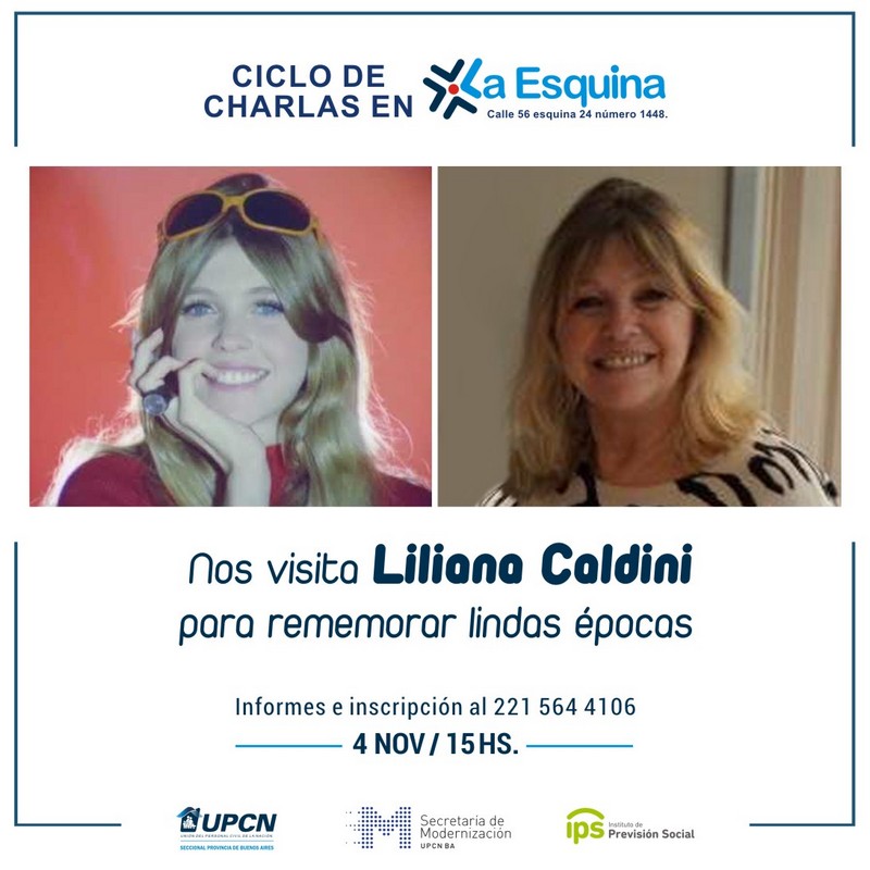 Invitan a adultos mayores a charla con la ex actriz y presentadora de TV Liliana Caldini