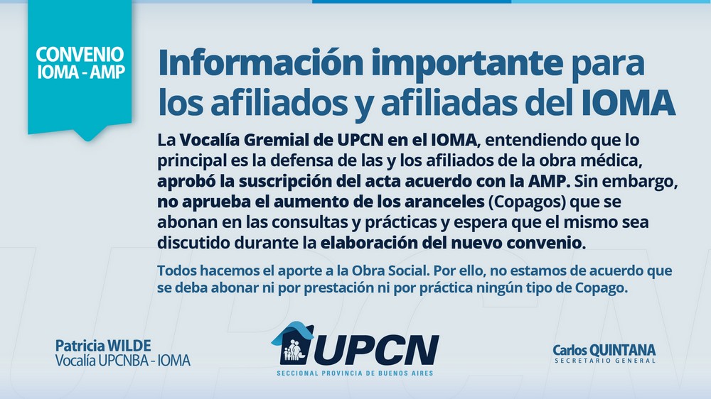 Convenio IOMA-AMP: información importante para los afiliados y afiliadas